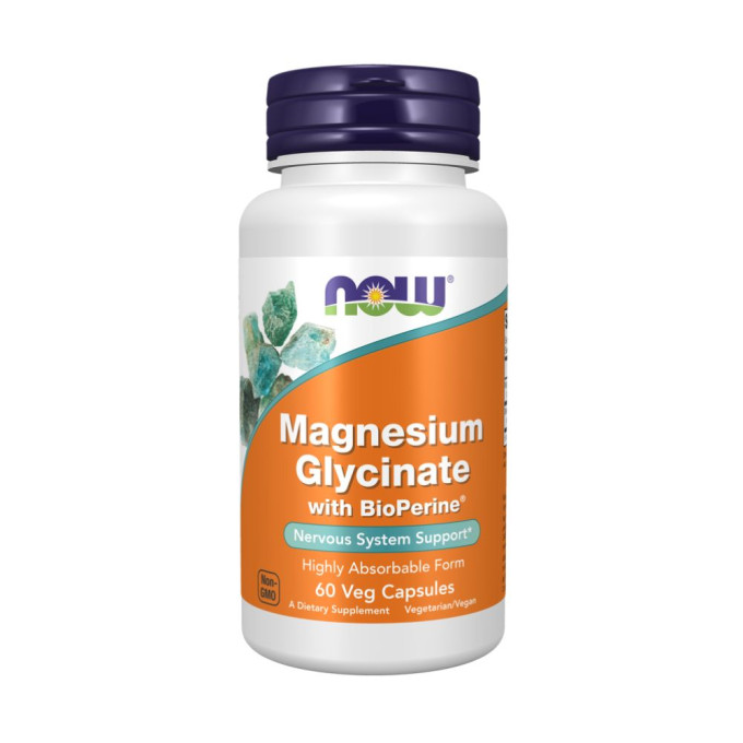 NOW FOODS Magnesium Glycinate With Bioperine - 60 Капсул NS33478